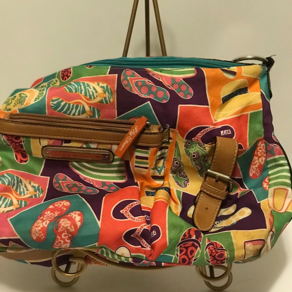 Lily bloom  crossbody handbag flip flop beach